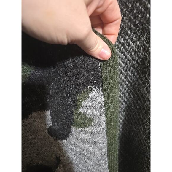 Modern Canvas Green Camo Open Front Knit Cardigan Sweater Womans Plus Size 2XL - Picture 4 of 6